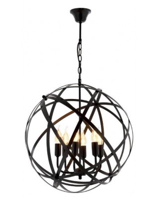 METAL ANTIQUE COLOR COATING AND BLACK CHANDELIER 50 CM DIAMETER LOAD: 90 CM